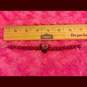 Minnie Mouse Glass Bead Bracelet